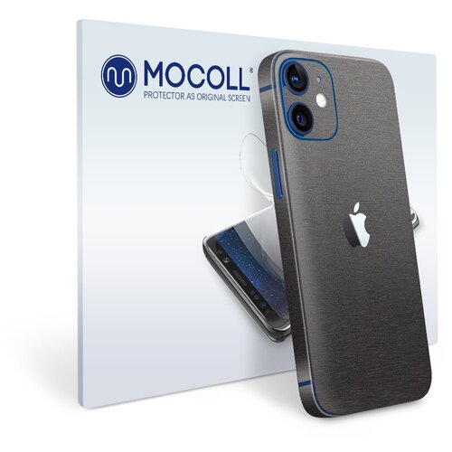 Пленка защитная MOCOLL для задней панели Apple iPhone 12 Металлик Черный