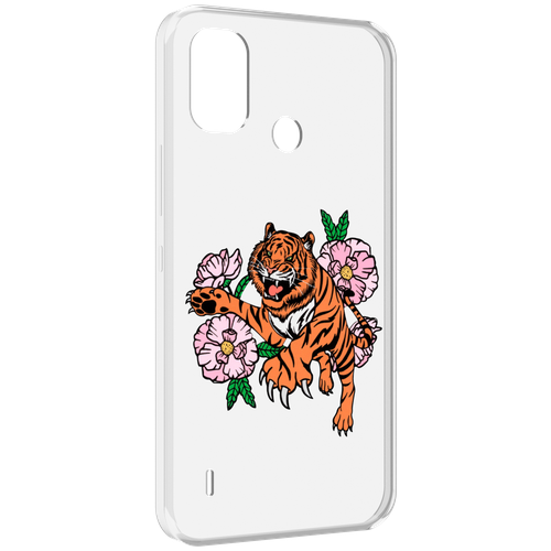Чехол MyPads тигры-цветочные для Itel A48 задняя-панель-накладка-бампер чехол mypads тигры цветочные для doogee v11 задняя панель накладка бампер