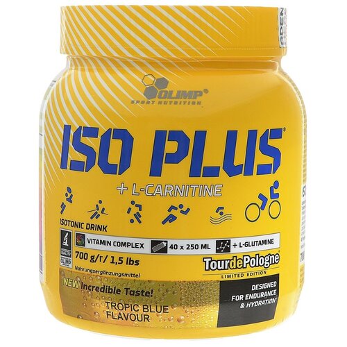 Изотоник Olimp Sport Nutrition Iso Plus Powder тропик блю 700 г 1 шт. iso go изотоник порошок напиток спортивный апельсин