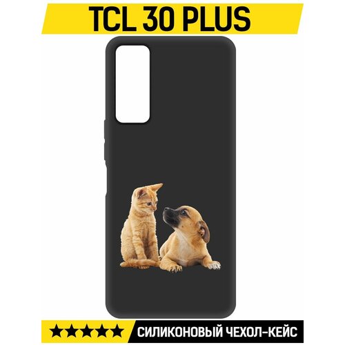 Чехол-накладка Krutoff Soft Case Лучшие друзья для TCL 30+ черный чехол накладка krutoff soft case лучшие друзья для tcl 30 se черный