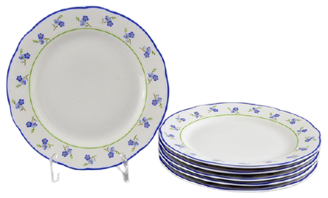 Набор тарелок мелких Мэри-Энн Незабудки, 19 см, 6 шт, Leander