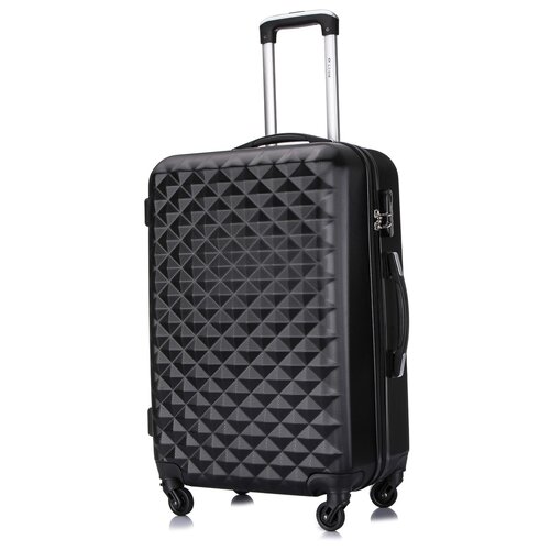 Умный чемодан L'case, 81 л, размер M, черный