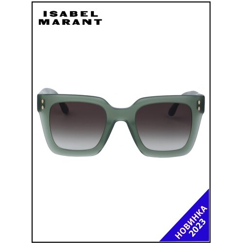 фото Солнцезащитные очки isabel marant, квадратные, с защитой от уф, градиентные, для женщин, зеленый