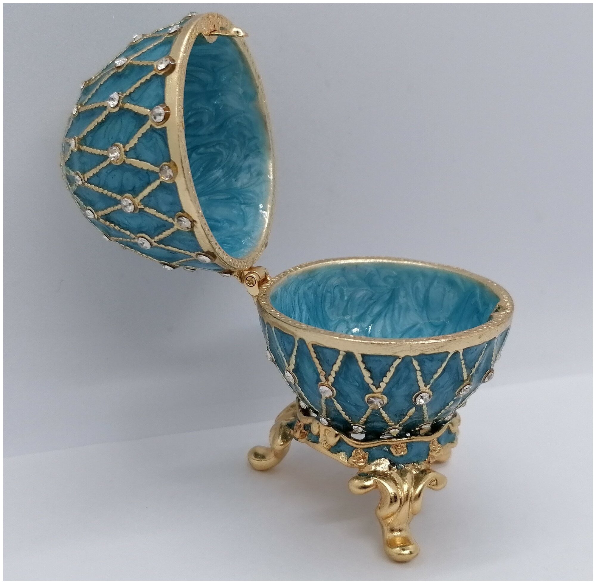 Яйцо Фаберже, сетка голубая — фото 1