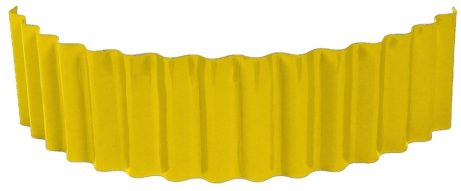 Ограждение клумб 110 х 24 см, жёлтая, "Волна"
