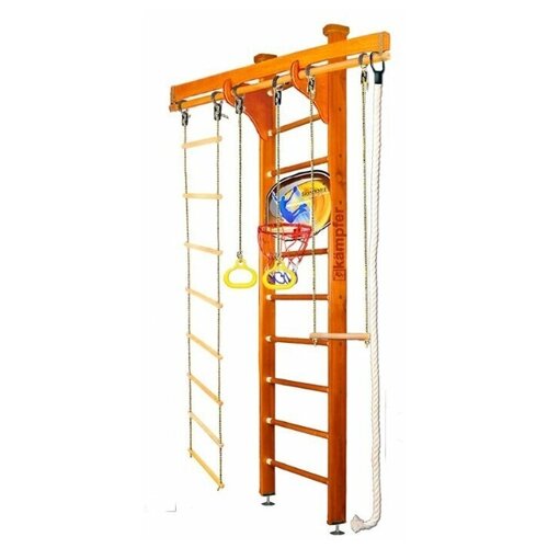 Шведская стенка Kampfer Wooden Ladder Ceiling Basketball Shield Стандарт, №3 классический шведская стенка kampfer helena ceiling basketball shield 1 натуральный высота 3 м белый турник