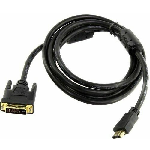 Кабель HDMI - DVI-D, 2м, TV-COM (LCG135F-2M) кабель dvi d m dvi d m 1 8 м ферритовые кольца черный