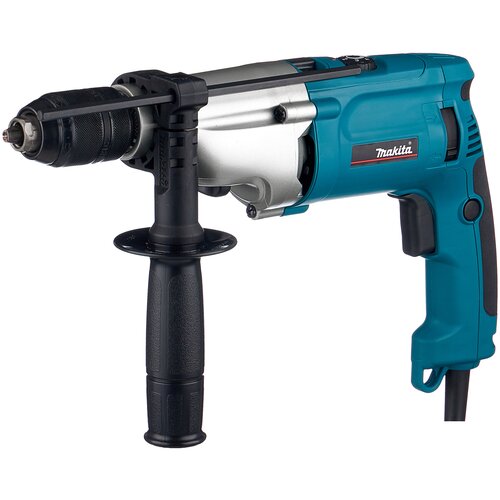 Ударная дрель Makita HP2071F, 1010 Вт, без аккумулятора бирюзовый