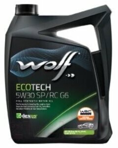 Масло моторное Wolf ecotech 5w30 SP/RS G6 4л. (1047292)