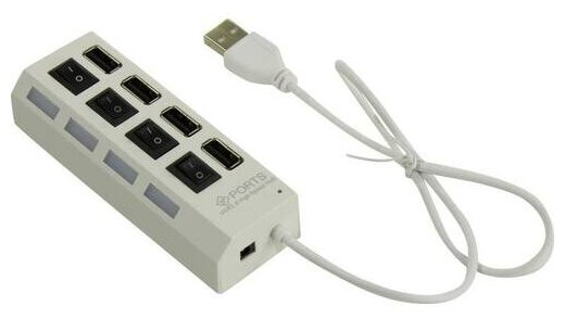 Концентратор USB 2.0 Smartbuy SBHA-7204-W