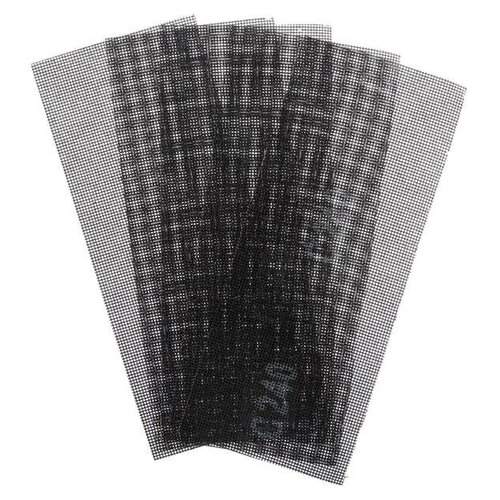 Сетка абразивная тундра, водостойкая, карбид кремния, 115 х 280 мм, Р240, 5 шт.