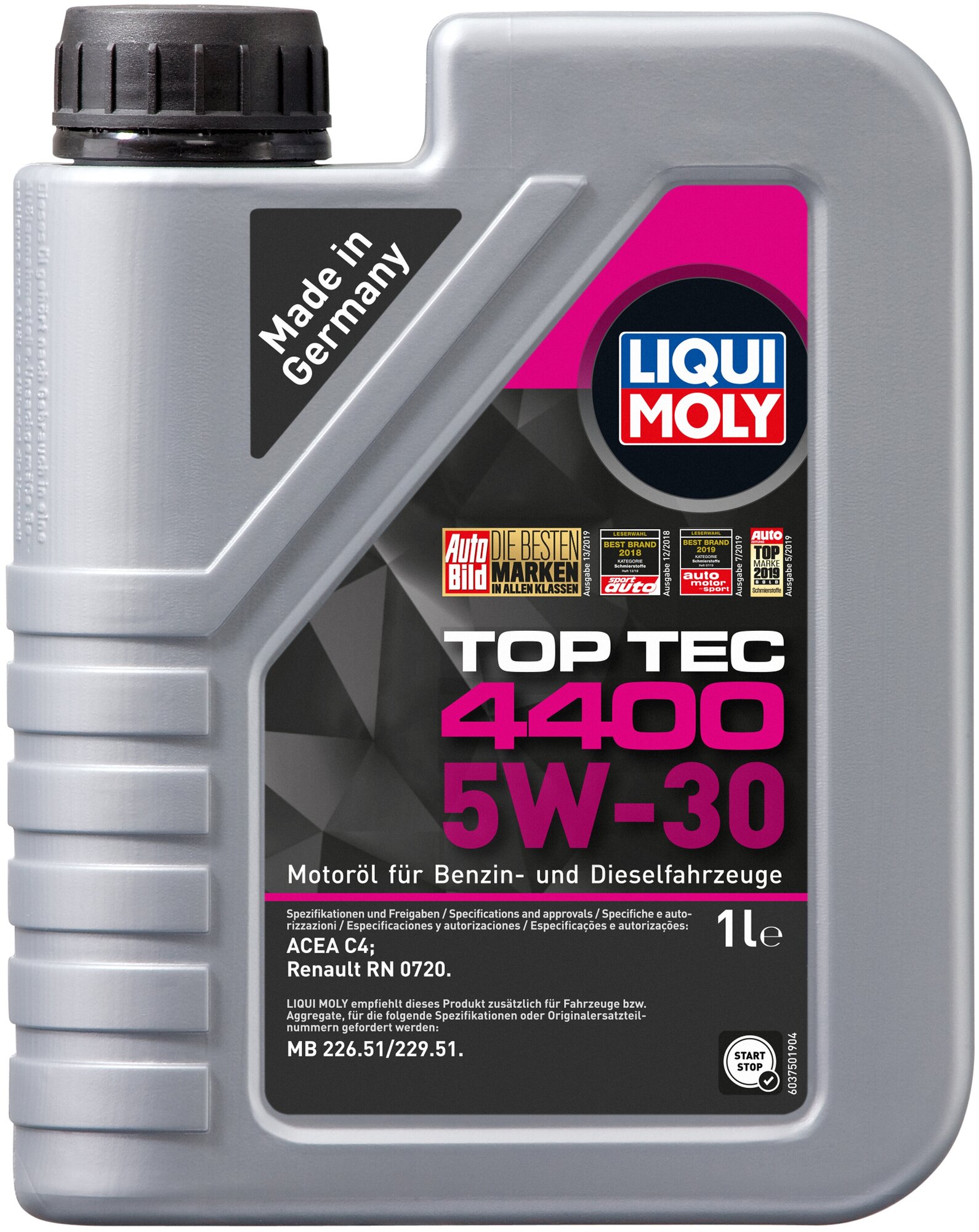 Синтетическое моторное масло LIQUI MOLY Top Tec 4400 5W-30