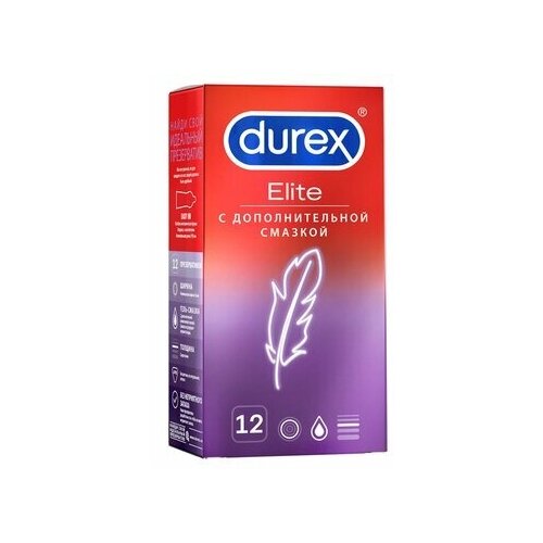 Презервативы Durex (durex Elite) Ультра тонкие с дополнительной смазкой 12 шт Европа