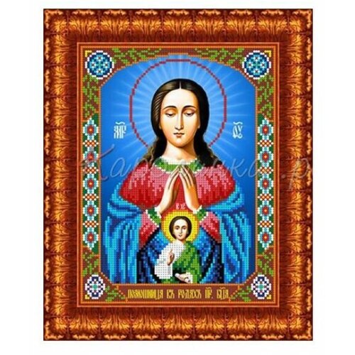 Богородица Помощница в родах Рисунок на ткани 18,5х24,5 Каролинка ткби 4098 18,5х24,5 Каролинка ткби 4098