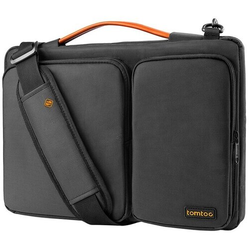 Сумка Tomtoc Laptop Shoulder Bag A42 для ноутбуков 13.5' (для Macbook Pro 14), черная laptop messenger bag 13 14 15 inch notebook shoulder bag multi pocket laptop bag computer handbag for macbook air pro briefcase