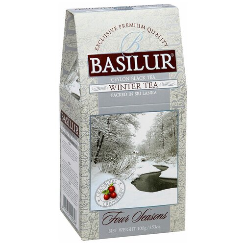 Чай черный Basilur Four Seasons Winter tea листовой, клюква, 100 г