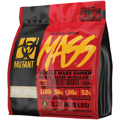 Гейнер Mutant Mass, 2270 г, ванильное мороженое гейнер mutant mass 6 8 кг шоколадное пирожное