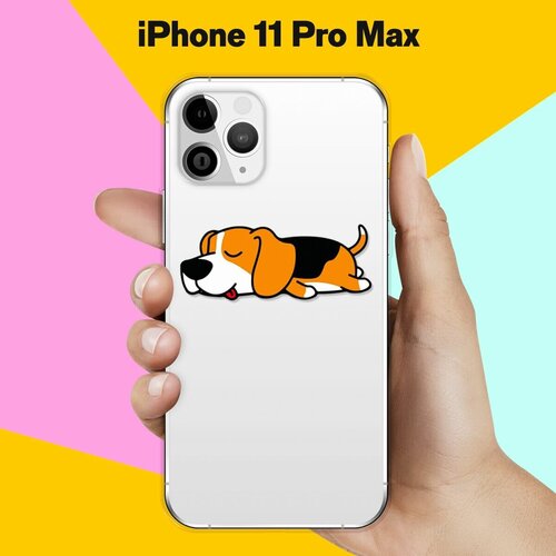 Силиконовый чехол Уставший бигль на Apple iPhone 11 Pro Max силиконовый чехол уставший бигль на apple iphone 7