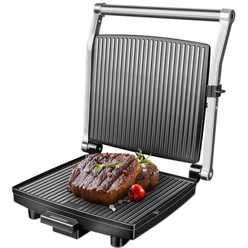 Гриль REDMOND SteakMaster RGM-M800, черный/серебристый электрогриль redmond rgm m800 серебристый чёрный