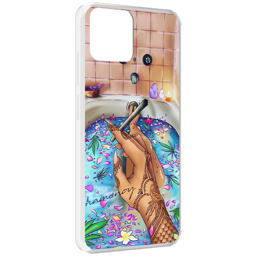 Чехол MyPads девушка в ванне женский для Blackview A95 задняя-панель-накладка-бампер
