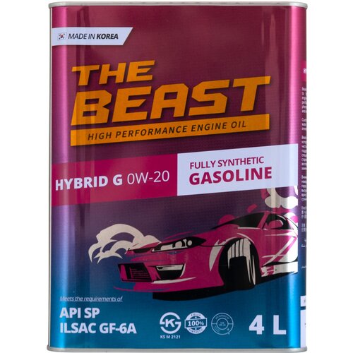 E0116L04U1 THE BEAST Синтетическое моторное масло HYBRID G 0W-20 (4л)