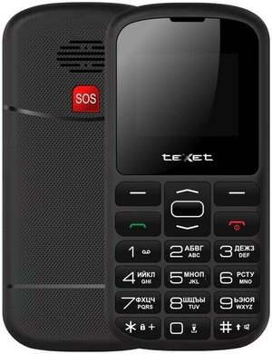 Телефон TeXet TM-B316 черный-красный