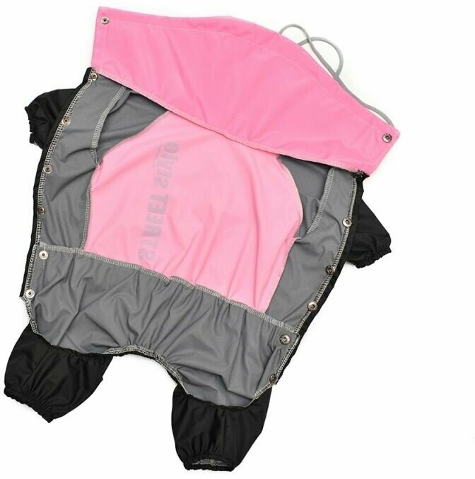 Дождевик для собак без подклада Lim Street Style розовый для девочки на грязную, мокрую, ветреную погоду - фотография № 4