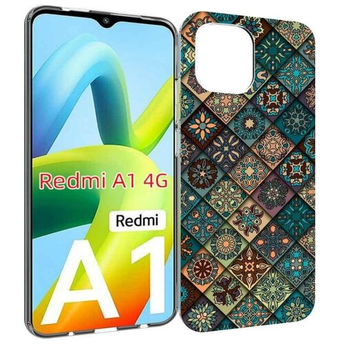 Чехол MyPads ячейки с арнаментами для Xiaomi Redmi A1 задняя-панель-накладка-бампер чехол mypads ячейки с арнаментами для xiaomi mi 11 экран 6 81 задняя панель накладка бампер