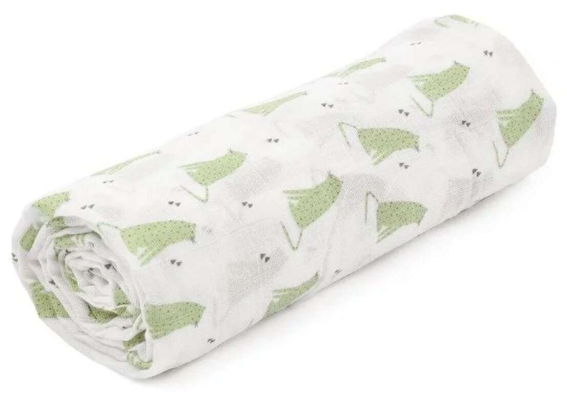 Пеленка Happy Baby муслиновая 130х130 см Green