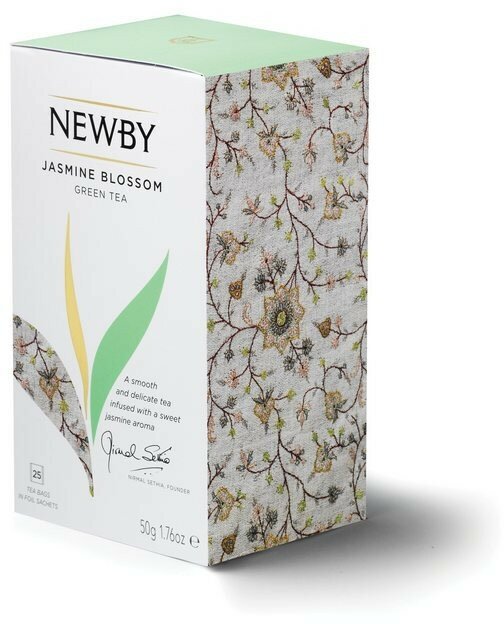 Чай Newby Цветок Жасмина зеленый с жасмином 25 пакетиков 443311