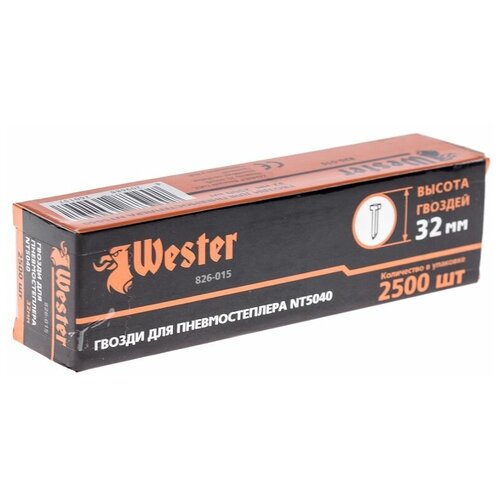 Гвозди для степлера WESTER 826-015 1 х 1.25 х 32 мм 2500 шт.