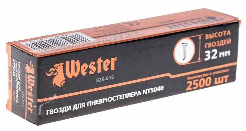 Гвозди 32 мм для пневмостеплера NT5040 826-015 WESTER, 323141