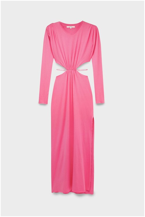 Платье MANURI, вискоза, вечернее, прилегающее, миди, размер 44, розовый