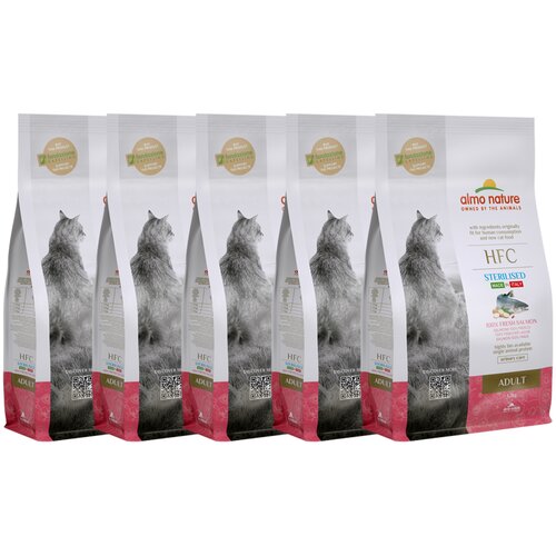 almo nature classic nature salmon Сухой корм для стерилизованных кошек Almo Nature с лососем 5 шт. х 1.2 кг