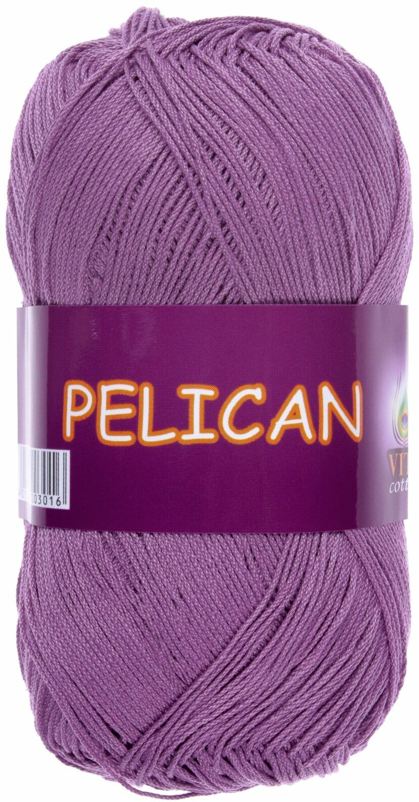Пряжа Vita cotton Pelican пыльная сирень (4008), 100%хлопок, 330м, 50г, 1шт