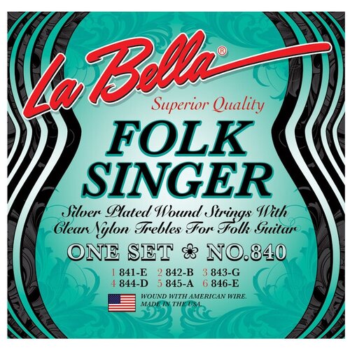 840 Комплект струн для классической гитары, шарик La Bella 1s sweetone комплект струн для классической гитары la bella