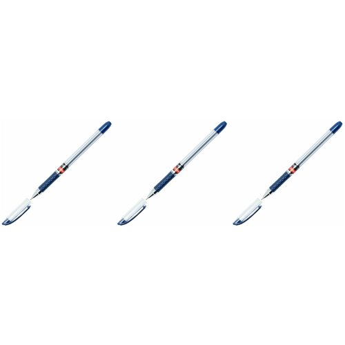 Unimax Ручка шариковая неавтоматическая Max Flow, 0,7 мм, синяя, масляная, 3 шт