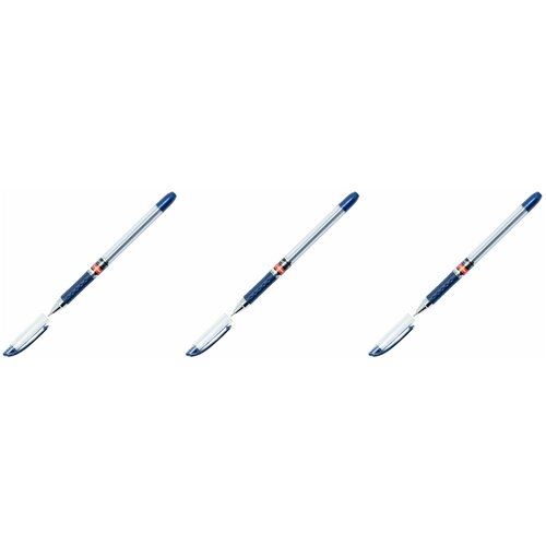 Unimax Ручка шариковая неавтоматическая Max Flow, 0,7 мм, синяя, масляная, 3 шт