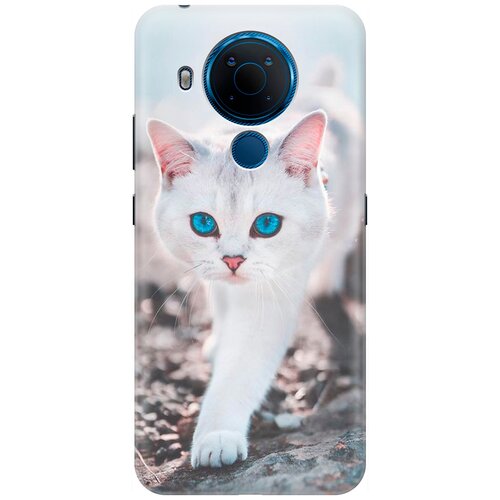 фото Силиконовый чехол на nokia 5.4 / нокиа 5.4 с принтом "голубоглазый кот" gosso