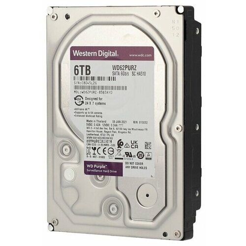 Жесткий диск Western Digital 6000 Gb WD62PURZ 1946700₽