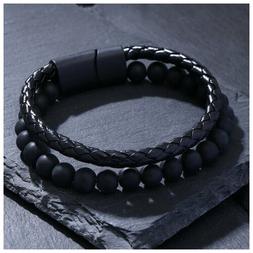 фото Браслет, 1 шт., размер 21.5 см, черный нет бренда