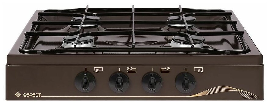 Газовая варочная плита GEFEST 900-03 К17 4 конфорки, коричневый