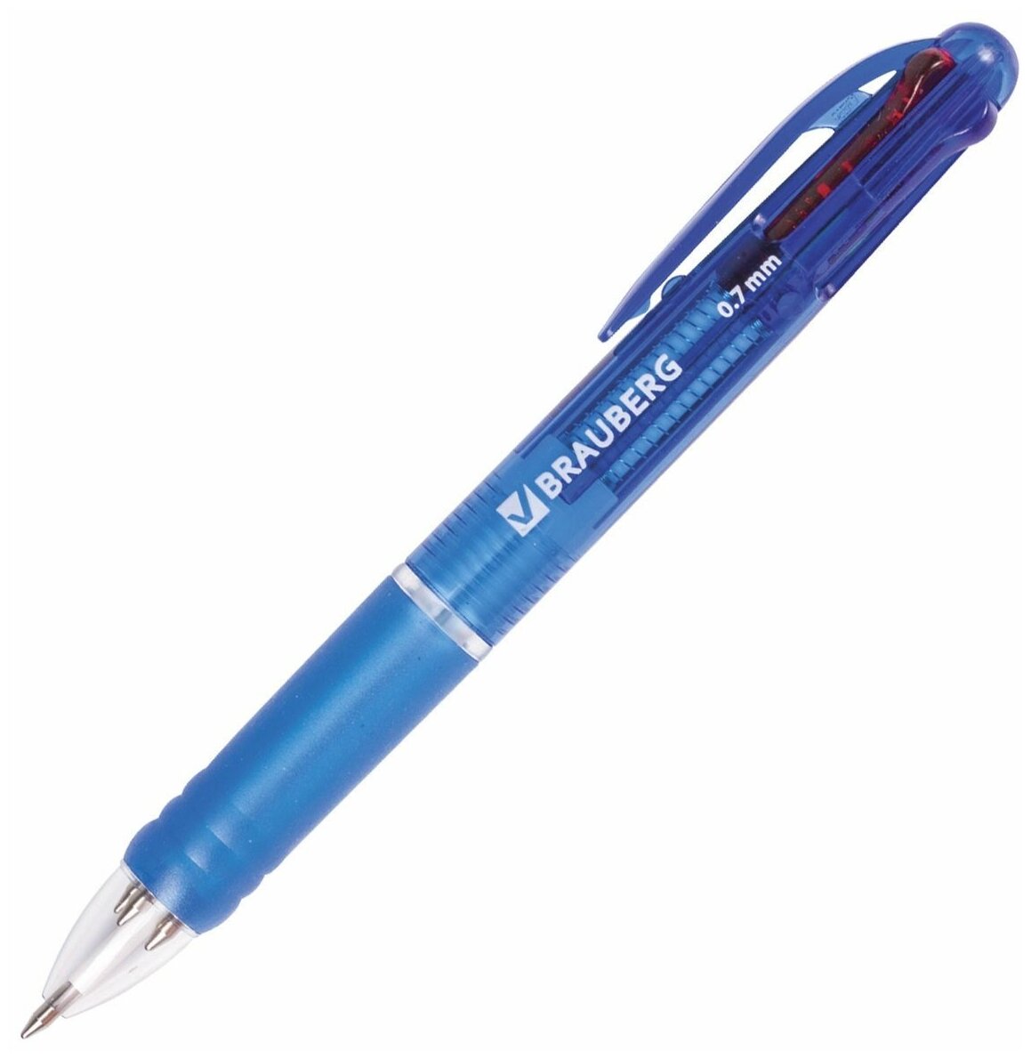 Ручка шариковая BRAUBERG Spectrum автоматическая 4 цвета 0,7 мм, 1 шт - фото №1