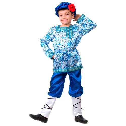 Костюм Батик, размер 104, белый/голубой костюм батик размер 104 голубой
