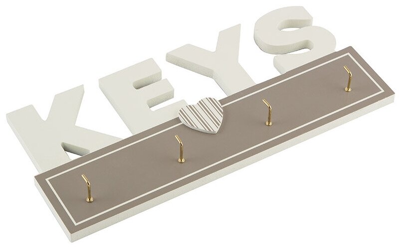 ключница KEYS 240х25х110мм МДФ/металл Волшебная Страна - фото №4