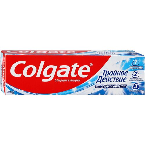 Colgate Зубная паста Тройное действие Экстра Отбеливание, 100 мл