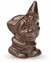 Подарочная шоколадная фигура Frade/Фраде - Дед Мороз с подарком 68гр (темный)