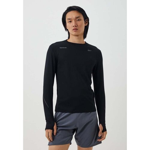 Лонгслив Reebok Reebok SPEED LONG SLEEVE T-SHIRT, размер M, черный 