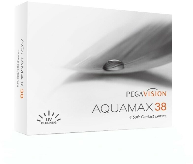 Контактные линзы Pegavision Aquamax 38, 4 шт., R 8,6, D -3,5