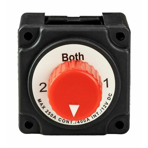 фото Выключатель массы, коммутатор аккумуляторных батарей, 2 акб , 250a, черно/белый корпус, aaa, тайвань aaa worldwide